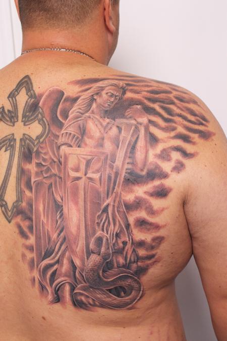 Guardian Angel Saint Michael Tattoo By Rob Talo By Rob Talo: TattooNOW